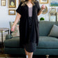 Light Breeze Short Sleeve Cardigan In Black