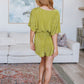 Lovely Life Plisse Romper in Green
