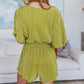 Lovely Life Plisse Romper in Green