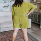 Lovely Life Plisse Romper in Green