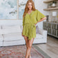 Lovely Life Plisse Romper in Green