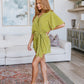 Lovely Life Plisse Romper in Green