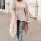 Lined with Tassel Cardigan in Mauve/Blue