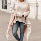 Lined with Tassel Cardigan in Mauve/Blue