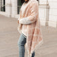 Lined with Tassel Cardigan in Mauve/Blue