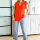 Listen Up V-Neck Top in Tomato