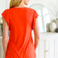 Listen Up V-Neck Top in Tomato