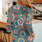 Little Lovely Blouse in Teal Medallion
