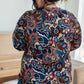 Little Lovely Blouse in Wine Paisley