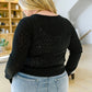 Little Talks Ribbed Long Sleeve Top in Black