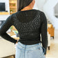 Little Talks Ribbed Long Sleeve Top in Black