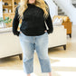 Little Talks Ribbed Long Sleeve Top in Black