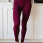 Living in Style High Waist Leggings in Burgundy