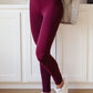 Living in Style High Waist Leggings in Burgundy