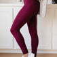 Living in Style High Waist Leggings in Burgundy