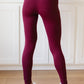 Living in Style High Waist Leggings in Burgundy