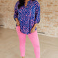 Lizzy Top in Blue Zebra