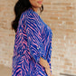 Lizzy Top in Blue Zebra