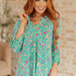 Lizzy Top in Emerald Floral