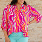Lizzy Top in Magenta Mod