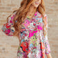 Lizzy Top in Pink Paisley Mix Print