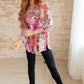 Lizzy Top in Pink Paisley Mix Print
