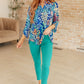 Lizzy Top in Royal Abstract