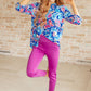 Lizzy Top in Royal and Pink Paisley