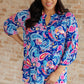 Lizzy Top in Royal and Pink Paisley