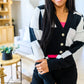 Lola Checkered Cardigan in Black & White