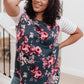 Blooming Raglan Top in Teal