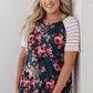 Blooming Raglan Top in Teal