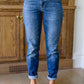 Judy Blue London Midrise Cuffed Boyfriend Jeans