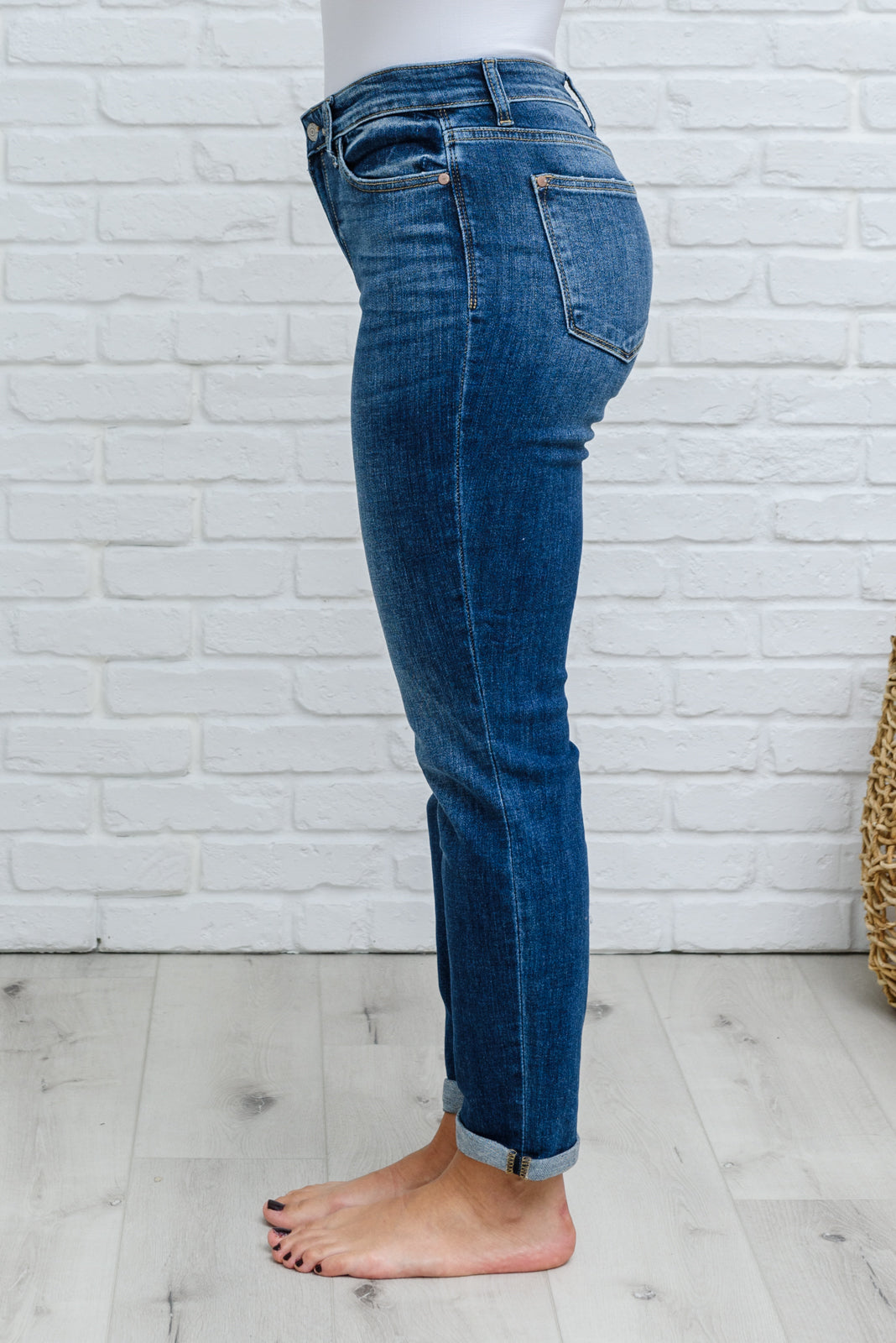 Judy Blue London Midrise Cuffed Boyfriend Jeans