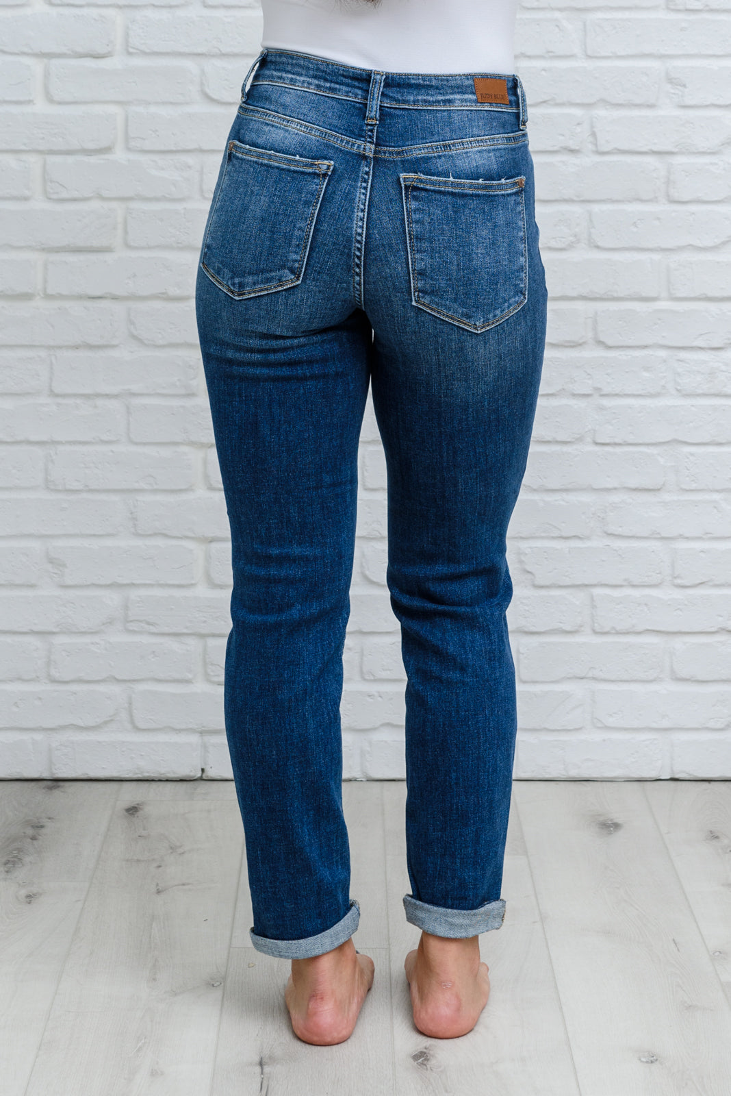 Judy Blue London Midrise Cuffed Boyfriend Jeans
