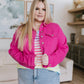 With a Whisper Denim Jacket in Hot Pink