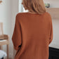 Lotta Love Knitted Sweater Top in Rust