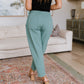 Love Me Dearly High Waisted Pants in Jade