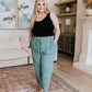Love Me Dearly High Waisted Pants in Jade