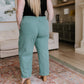 Love Me Dearly High Waisted Pants in Jade