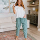 Love Me Dearly High Waisted Pants in Jade