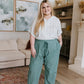 Love Me Dearly High Waisted Pants in Jade