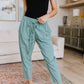 Love Me Dearly High Waisted Pants in Jade