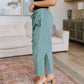 Love Me Dearly High Waisted Pants in Jade