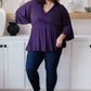 Love On The Line V-Neck Peplum Blouse