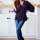 Love On The Line V-Neck Peplum Blouse