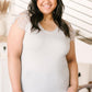 RACK SALE Lovely Lace Tee In Gray - LARGE