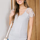 RACK SALE Lovely Lace Tee In Gray - LARGE
