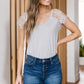 RACK SALE Lovely Lace Tee In Gray - LARGE