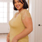 Lovely Lace Tee In Yellow